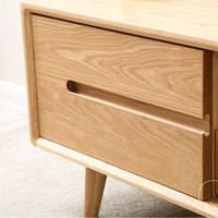 Meuble TV Centre de divertissement multimédia avec 2 tiroirs Console Table en bois massif avec rangement pour le salon Fabricant de meubles