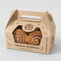 Caja de Cartón Corrugado para Rollos de Canela, Personalizada, de Grado Alimenticio, Ecológica, para Llevar, Cajas para Rollos de Canela