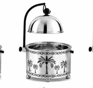 Plat chauffant rond en acier inoxydable pour buffets, restaurants, hôtels, événements, mariages, banquets - Product Image 1