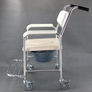 Silla de Inodoro con Ruedas de Aleación de Aluminio para Ancianos y Discapacitados, Taburete de Inodoro Móvil, China - Product Image 3