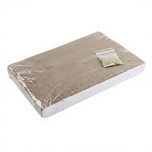 Grattoir pour chat classique, moyen, double face, en carton plat, écologique, avec herbe à chat - Product Image 1