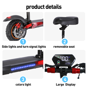 Scooter Eléctrico para Adultos M4PRO, 48v 10ah 13AH 500W 800w 50km/h, Altavoz Bluetooth, Largo Alcance, con Asiento, NFC, Potente - Product Image 6