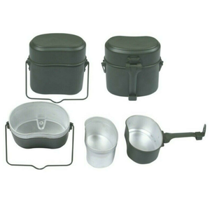Kit de cuisine portable de style allemand en 3 pièces, boîte à lunch pour pique-nique, kit de cuisine soviétique russe - Product Image 3