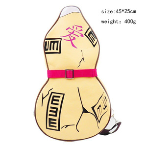 Anime Cosplay <b>Backpack</b> Anime Gaara Casual Fashion <b>Canvas</b> Gourd Bag Wear-resistant Single-shoulder Diagonal Cross Bag - Product Image 6