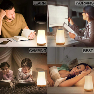 Wholesale USB <b>Rechargeable</b> Smart Home Dimming Touch <b>Light</b> Fashionable Portable Table/Bedroom Side <b>Night</b> 13 RGB Colors Children's - Product Image 3