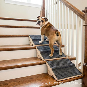 Nouvelle rampe/escalier pliable en bois pour chiens et animaux de petite taille, utilisable en extérieur. - Product Image 1