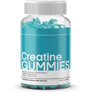 Gummies de creatina monohidratada para construção muscular, suplemento energético de creatina para exercícios, nutrição esportiva, crescimento muscular