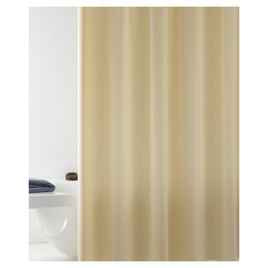 Rideau de douche 180 x 200 cm beige double face pour salle de bain - Product Image 1