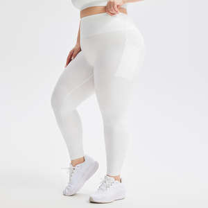 Pantalons de yoga pour femmes, taille plus, effet <span class=keywords><strong>ventre</strong></span> <span class=keywords><strong>plat</strong></span> et lifting des fesses, leggings à haute élasticité, respirants, séchage rapide - Product Image 3