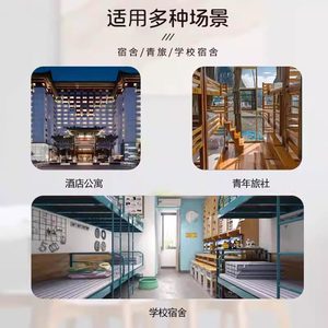 Chen Guan Three Tier <b>Bunk</b> <b>Bed</b> Steel Wood Frame With <b>Storage</b> For Dorm Hotel Adult Apartment Student Use - Product Image 3