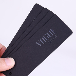 Tùy Chỉnh Sang Trọng Matte Dày 600gsm Tông Màu Đen Hangtags Thiết Lập Với Logo Tại Chỗ UV Quá Trình Quần Áo <span class=keywords><strong>Hangtag</strong></span> - Product Image 6