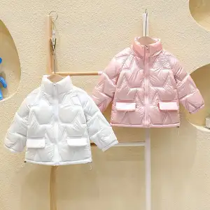Детская одежда с хлопковой подкладкой Утепленное зимнее пальто для маленьких девочек и детей
