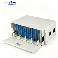Panneau de brassage fibre optique ODF 4U 144 cœurs SC de qualité télécom, montable en rack 19 pouces, avec rail DIN