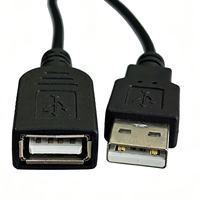Cable de Extensión USB 2.0 de 24+28 AWG, USB Macho a Macho, Conductor de Cobre Desnudo, Cable de Extensión de Datos Blindado de 4 Núcleos