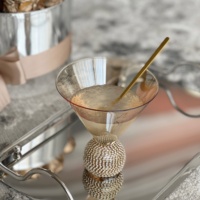 Meilleures ventes de verres à vin en cristal et diamant à bord doré, à Base de boule, verres à Champagne, verres à Cocktail, gobelet