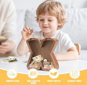 Hucha <span class=keywords><strong>de</strong></span> madera personalizada <span class=keywords><strong>de</strong></span> alta calidad con diseño <span class=keywords><strong>de</strong></span> letra, bonita caja <span class=keywords><strong>de</strong></span> <span class=keywords><strong>ahorro</strong></span> para niños, huchas para bebés - Product Image 3
