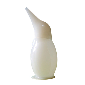 Weißer Baby-Nasensauger aus Vollsilikon mit Pinguin-Design - Product Image 1