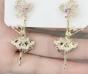 Fabricants de bijoux, boucles d'oreilles de luxe, vente en gros de bijoux, bijoux en vrac, Chine, boucles d'oreilles en zircon pour femmes - Product Image 6