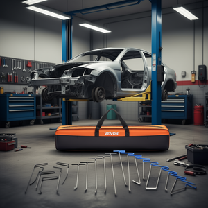 Kit de 21 tiges de réparation de bosses en acier inoxydable Vevor, outils de type queue de baleine pour réparations de carrosserie mineures - Product Image 2