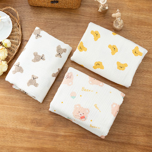 Tissu imprimé 100 % <span class=keywords><strong>coton</strong></span> double <span class=keywords><strong>gaze</strong></span> froissé seersucker pour langer bébé, vêtements d'intérieur et vêtements, vente en gros - Product Image 3