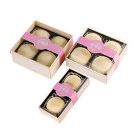 Boîte d'emballage jetable pour pâtisserie, pièces, emballage en bois pour gâteaux, biscuits, Dessert, boulangerie, emballage pour aliments