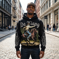 Fabricant de sweats à capuche personnalisés avec des motifs western et des strass |   Rodeo-Core Archive Distressed |   Série Atelier de luxe de qualité supérieure 450 g/m²