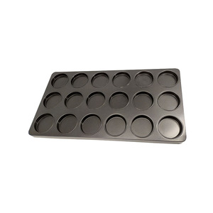Vendita calda 16 18 24 tazze stampo rotondo in ghisa in Silicone PTFE rivestimento antiaderente per Cupcake <span class=keywords><strong>teglia</strong></span> per cottura alimentare commerciale - Product Image 4