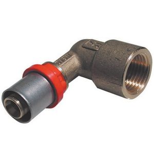 Conector de presión curvo hembra de 1" x 32 para tubería multicapa - Product Image 1