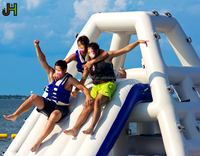 Piscine avec toboggan gonflable haute qualité, escalade murale, escalade, sports aquatiques