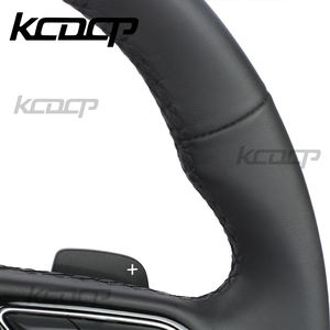 Volante Interamente in Pelle Adatto per <span class=keywords><strong>Audi</strong></span> A3 A4 A5 S3 S4 S5 RS3 RS4 RS5 RS6 RS7 B8.5 8P 8V B9 C7 A6 A7 A8 S6 S7 C6 R8 <span class=keywords><strong>TT</strong></span> TTRS C8 - Product Image 3