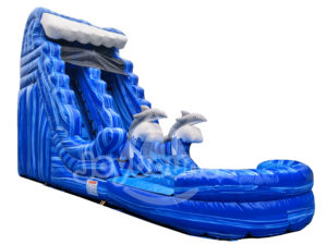 מגלשת מים מתנפחת מסחרית איכותית מבית Joybounce, מכירה ישירה מהמפעל, עיצוב כריש, קיבולת 400 ק\\\"ג, 5-10 נוסעים - Product Image 1