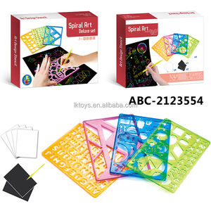 LK玩具艺术绘画模板文具花尺绘图板自动儿童绘画玩具螺旋图促销玩具 - Product Image 3