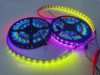 Bande lumineuse LED intelligente WS2815 adressable RGB, programmable, pleine couleur, 12V, flexible, étanche, pour décoration extérieure