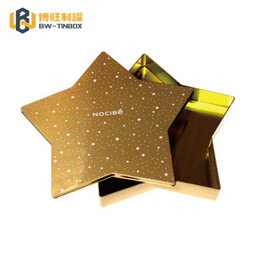 Caja <span class=keywords><strong>de</strong></span> hojalata decorativa en forma <span class=keywords><strong>de</strong></span> <span class=keywords><strong>estrella</strong></span> Chrboxmas Food Wedding Candy Box CMYK Caja <span class=keywords><strong>de</strong></span> hojalata Embalaje Valentine Candy Day Round Metal ISO - Product Image 3