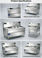 Cuisinière professionnelle double foyer à température contrôlée, robuste