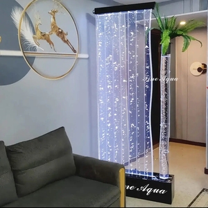 Paravent moderne en acrylique avec LED et bulles d'eau, design en forme de S et thème culinaire pour la décoration intérieure - Product Image 5