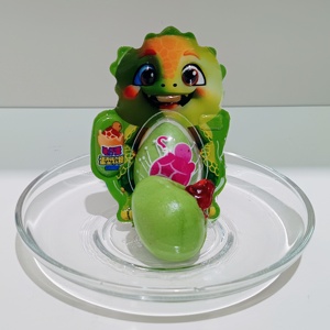 Nouveaux bonbons gélifiés en forme d'œuf de <span class=keywords><strong>dinosaure</strong></span> surprise avec un petit bonbon gélifié à l'intérieur, friandises gélifiées fruitées spéciales à mâcher - Product Image 2