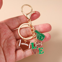 Porte-clés Amour pour le Football Américain/Rugby, Souvenir d'événement sportif, Cadeau lié au sport, P.E. Support pour souvenir, accessoire de pendentif