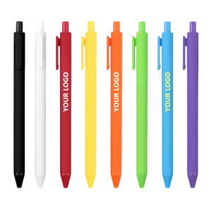 Penna a sfera di plastica con Logo personalizzato a più colori classica penna a sfera di base in plastica a buon mercato - Product Image 3