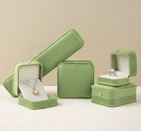 Boîte de rangement et accessoires de bijoux de taille de bouton de perle de velours de haute qualité