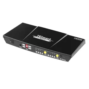 Матрица TESmart 4x2 HDMI Поддержка видео 4K 30 Гц 5,1/режимы обхода L/R S/PDIF аудио HDCP 1,4 с матричным переключателем EDID