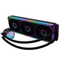 Refroidisseur liquide tout-en-un Manmu noir 360 mm avec ventilateur PWM 4 broches RGB à faible bruit 21dBA pour boîtier d'ordinateur de jeu