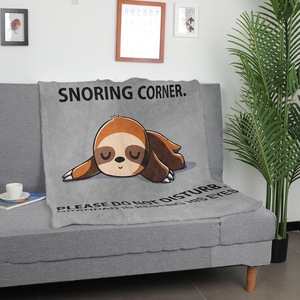 Couverture en flanelle gris chat, coussin de sommeil, couverture de sieste, couverture douillette, chaude et super douce pour les voyages, le camping, impression personnalisée - Product Image 4