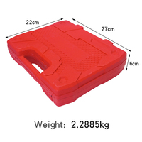 Jeu de douilles à chocs universelles à entraînement 3/8'' en acier allié, 15 pièces, avec coffret rigide pour usage industriel, kit d'outils à main