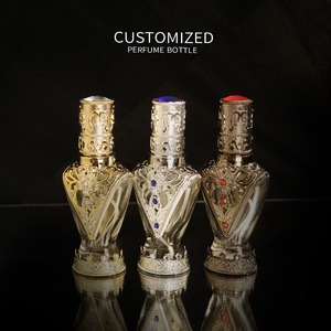 ขวดน้ำหอมหรูหราแบบโบราณสีทอง ขนาด 35 มล. ยี่ห้อ <span class=keywords><strong>Eric</strong></span> Golden แบบเติมได้พร้อมหัวปั๊มแบบเกลียว สำหรับตะวันออกกลาง - Product Image 6