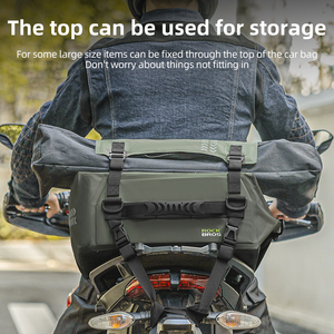 Borsa Posteriore ROCKBROS ad Alta Capacità Verde Impermeabile per Moto Borse da Sella per Bicicletta Borsone Portapacchi Posteriore Borsa per Consegne Moto - Product Image 4