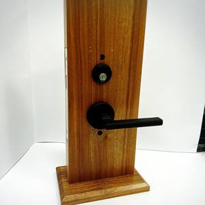 Juego de Cilindros para Manija de Puerta Negra, Diseño Minimalista con Orificio Oculto para Llave, para Cerradura de Embutir en Habitaciones de Hoteles de Lujo - Product Image 2