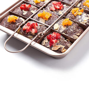 Venta caliente Rectángulo <span class=keywords><strong>Brownie</strong></span> Pan para hornear Cuadrados de acero al carbono Pan y pastel Molde Springform Cake Tool - Product Image 3