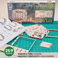 Ornements décoratifs DIY, puzzle en bois 3D, kit de modèle en bois sûr, boîte à puzzle mécanique pour adultes et enfants