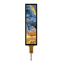 Monitor de Pantalla IPS de 8.8 Pulgadas con Cubierta, Módulo LCD TFT de Forma Alargada, Compatible con Windows, Raspberry Pi, Linux y Android OS